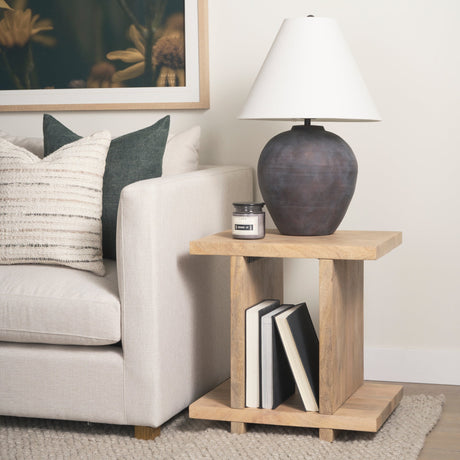 Nohr Light Brown Accent Table by Mercana at Eve Furniture