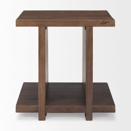 Nohr Medium Brown Wood Accent Table by Mercana at Eve Furniture
