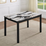 Noir Black/White 5-Piece Dining Room Set by New Era Innovations at Eve Furniture