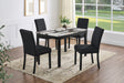 Noir Black/White 5-Piece Dining Room Set by New Era Innovations at Eve Furniture