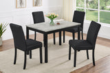 Noir Grey/Black 5-Piece Dining Room Set by New Era Innovations at Eve Furniture