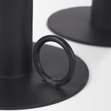 Noir Matte Black Metal Candle Holders (Set of 3) by Mercana at Eve Furniture