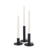 Noir Matte Black Metal Candle Holders (Set of 3) by Mercana at Eve Furniture