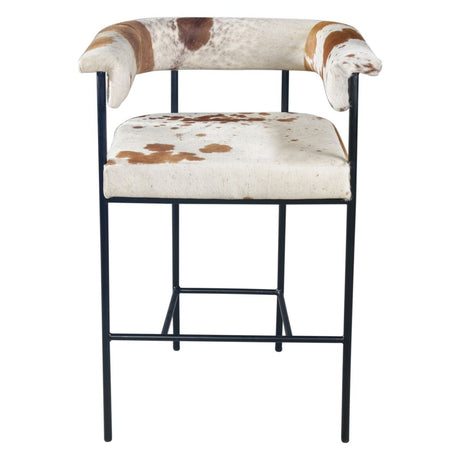 Nola 18" Counter Armchair in Brown Hair on Hide by Home Trends & Design at Eve Furniture