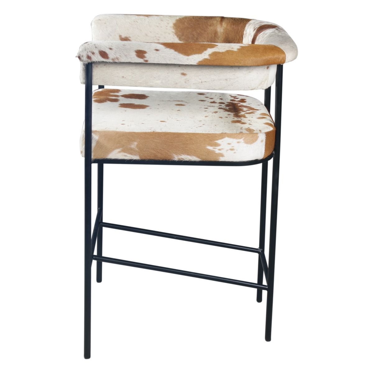 Nola 18" Counter Armchair in Brown Hair on Hide by Home Trends & Design at Eve Furniture