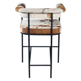 Nola 18" Counter Armchair in Brown Hair on Hide by Home Trends & Design at Eve Furniture