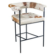 Nola 18" Counter Armchair in Brown Hair on Hide by Home Trends & Design at Eve Furniture