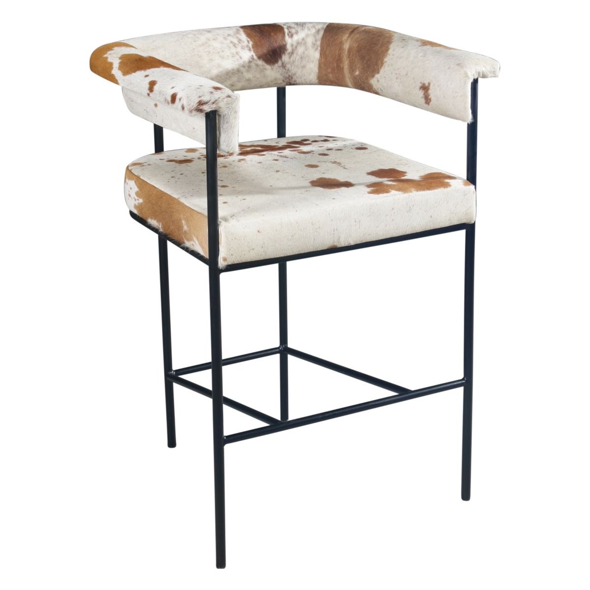 Nola 18" Counter Armchair in Brown Hair on Hide by Home Trends & Design at Eve Furniture