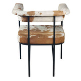 Nola 18" Dining Armchair in Nola 18" Dining Armchair in Brown Hair on Hide Leather by Home Trends & Design at Eve Furniture