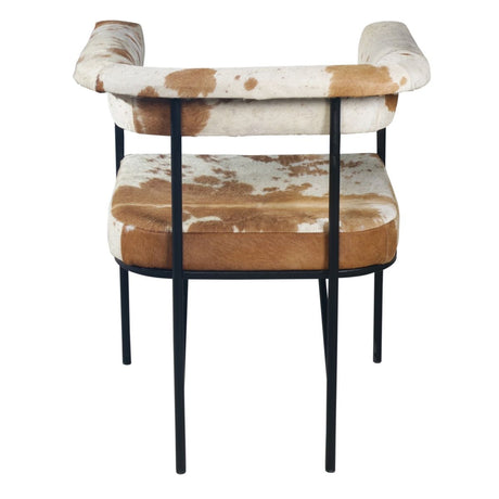 Nola 18" Dining Armchair in Nola 18" Dining Armchair in Brown Hair on Hide Leather by Home Trends & Design at Eve Furniture