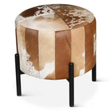 Nola 20" Stool in Brown Hair on Hide by Home Trends & Design at Eve Furniture