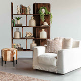 Nola 20" Stool in Brown Hair on Hide by Home Trends & Design at Eve Furniture