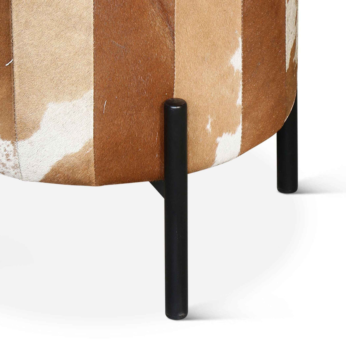 Nola 20" Stool in Brown Hair on Hide by Home Trends & Design at Eve Furniture
