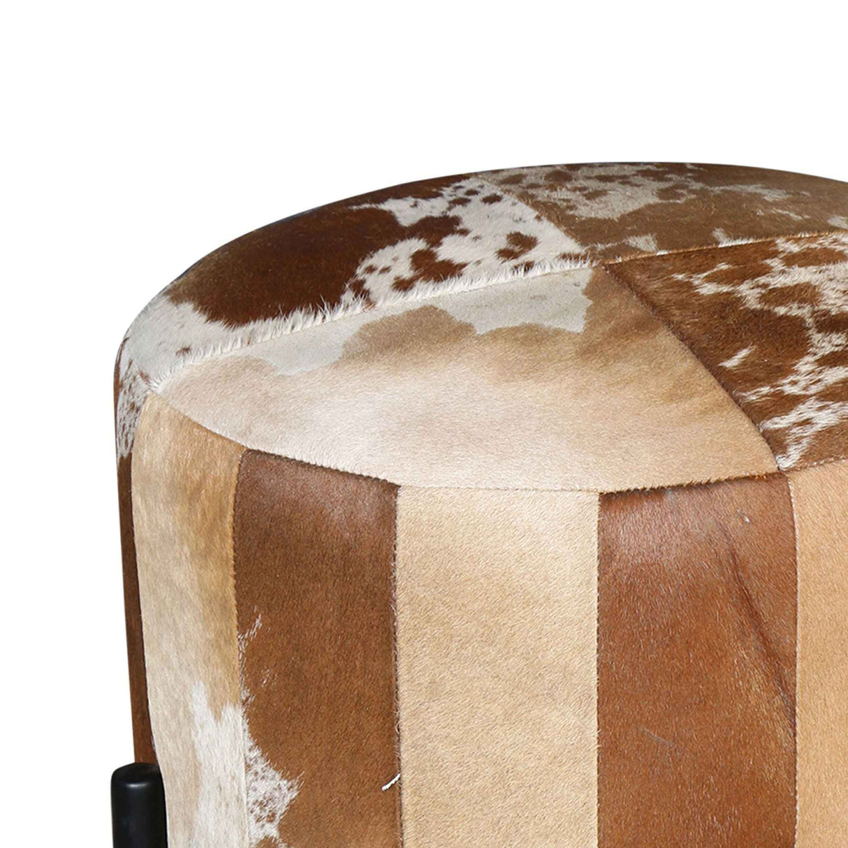 Nola 20" Stool in Brown Hair on Hide by Home Trends & Design at Eve Furniture