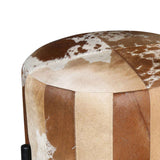 Nola 20" Stool in Brown Hair on Hide by Home Trends & Design at Eve Furniture