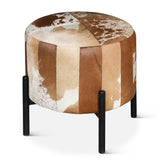 Nola 20" Stool in Brown Hair on Hide by Home Trends & Design at Eve Furniture