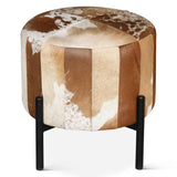 Nola 20" Stool in Brown Hair on Hide by Home Trends & Design at Eve Furniture