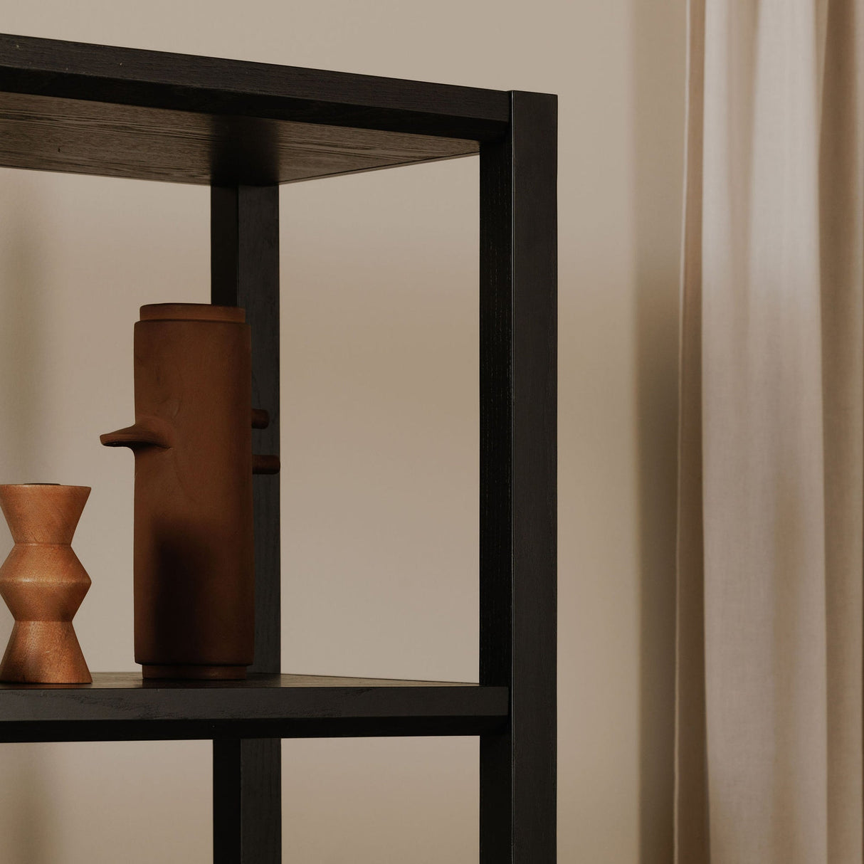 Nolan Black Bookcase by MOES at Eve Furniture