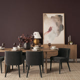 Nolan Slope Charcoal Chenille Dining Chair, Set of 2 by Mercana at Eve Furniture