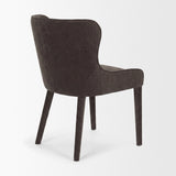 Nolan Slope Charcoal Chenille Dining Chair, Set of 2 by Mercana at Eve Furniture