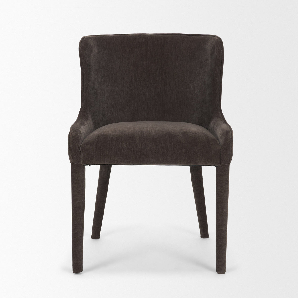 Nolan Slope Charcoal Chenille Dining Chair, Set of 2 by Mercana at Eve Furniture