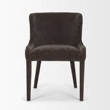 Nolan Slope Charcoal Chenille Dining Chair, Set of 2 by Mercana at Eve Furniture