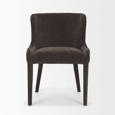Nolan Slope Charcoal Chenille Dining Chair, Set of 2 by Mercana at Eve Furniture