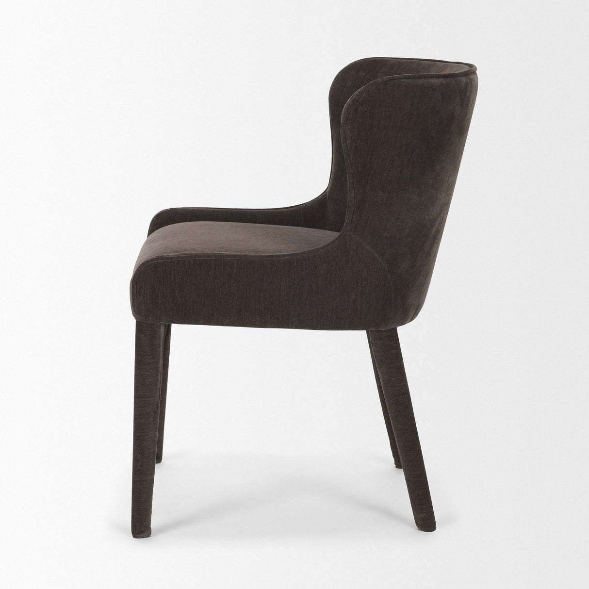 Nolan Slope Charcoal Chenille Dining Chair, Set of 2 by Mercana at Eve Furniture