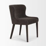 Nolan Slope Charcoal Chenille Dining Chair, Set of 2 by Mercana at Eve Furniture