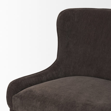 Nolan Slope Charcoal Chenille Dining Chair, Set of 2 by Mercana at Eve Furniture