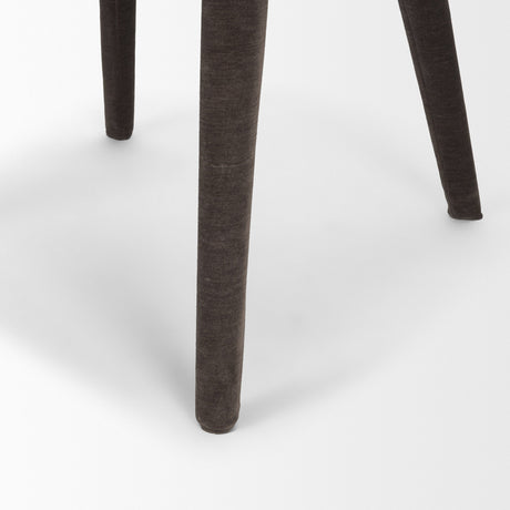 Nolan Slope Charcoal Chenille Dining Chair, Set of 2 by Mercana at Eve Furniture