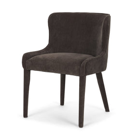 Nolan Slope Charcoal Chenille Dining Chair, Set of 2 by Mercana at Eve Furniture