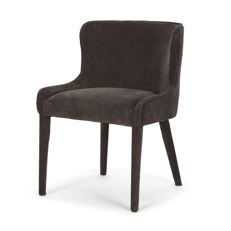 Nolan Slope Charcoal Chenille Dining Chair, Set of 2 by Mercana at Eve Furniture
