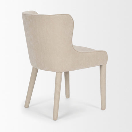 Nolan Slope Cream Chenille Dining Chair, Set of 2 by Mercana at Eve Furniture