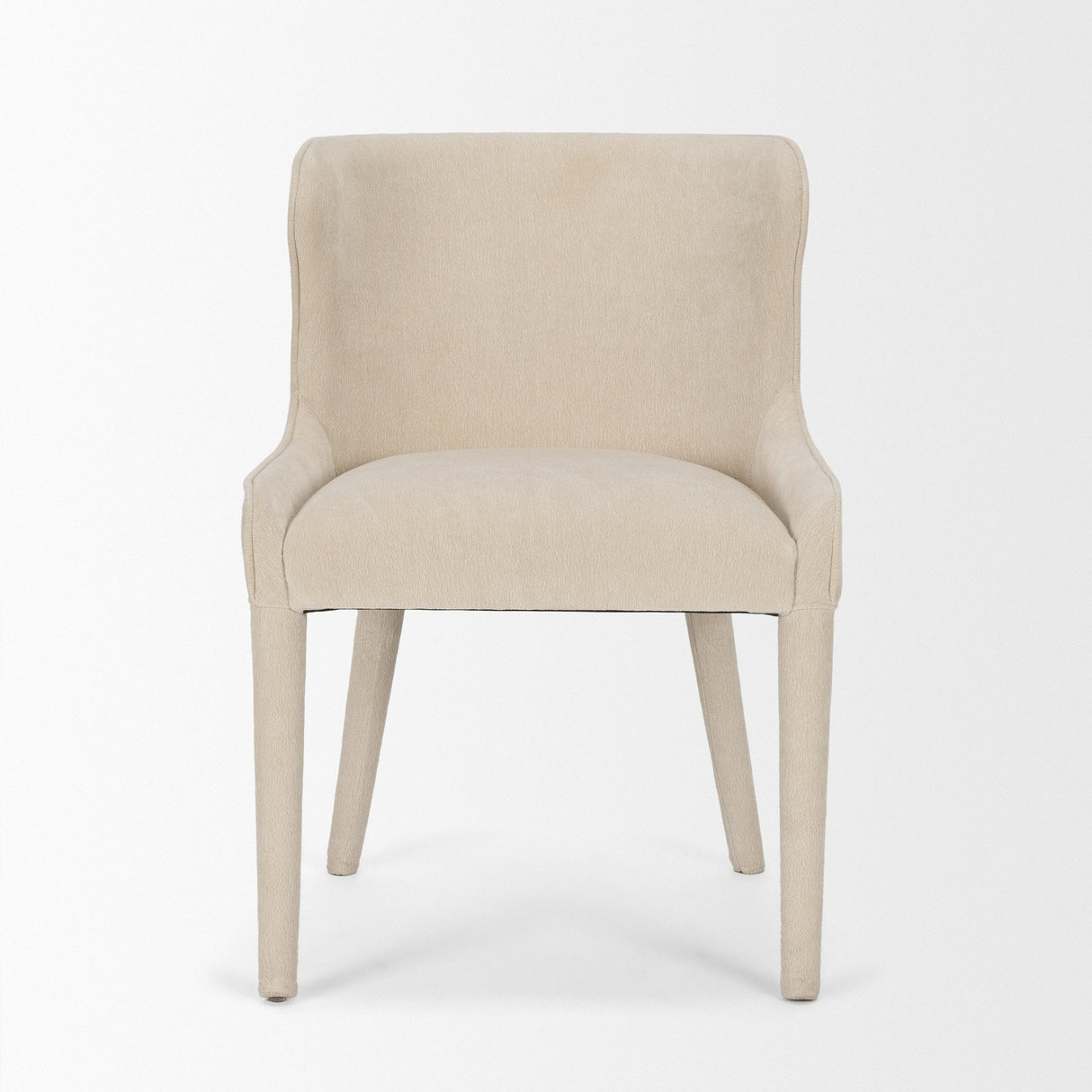 Nolan Slope Cream Chenille Dining Chair, Set of 2 by Mercana at Eve Furniture
