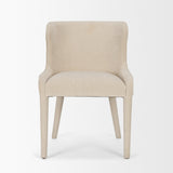 Nolan Slope Cream Chenille Dining Chair, Set of 2 by Mercana at Eve Furniture