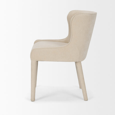Nolan Slope Cream Chenille Dining Chair, Set of 2 by Mercana at Eve Furniture