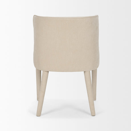 Nolan Slope Cream Chenille Dining Chair, Set of 2 by Mercana at Eve Furniture