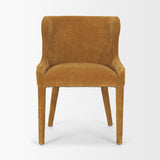 Nolan Slope Rust Chenille Dining Chair, Set of 2 by Mercana at Eve Furniture