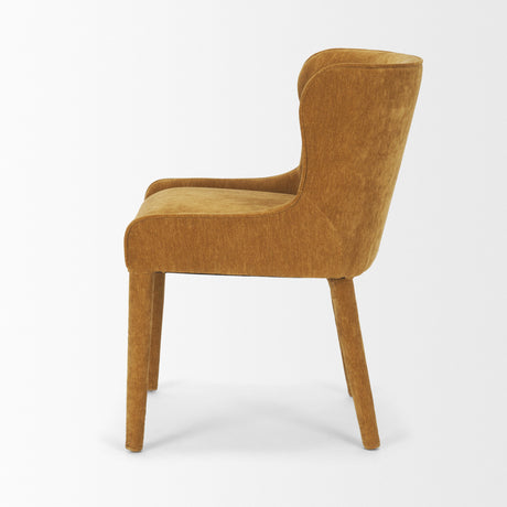 Nolan Slope Rust Chenille Dining Chair, Set of 2 by Mercana at Eve Furniture