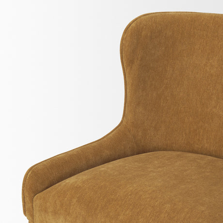 Nolan Slope Rust Chenille Dining Chair, Set of 2 by Mercana at Eve Furniture