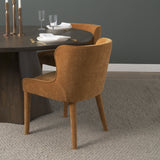 Nolan Slope Rust Chenille Dining Chair, Set of 2 by Mercana at Eve Furniture