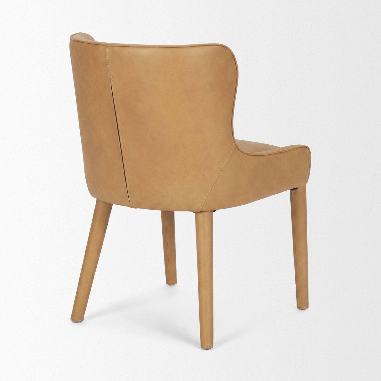 Nolan Slope Tan Leather Dining Chair, Set of 2 by Mercana at Eve Furniture