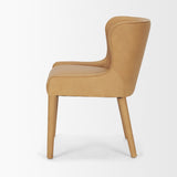 Nolan Slope Tan Leather Dining Chair, Set of 2 by Mercana at Eve Furniture
