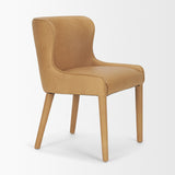 Nolan Slope Tan Leather Dining Chair, Set of 2 by Mercana at Eve Furniture