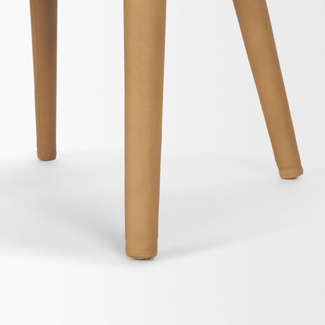 Nolan Slope Tan Leather Dining Chair, Set of 2 by Mercana at Eve Furniture