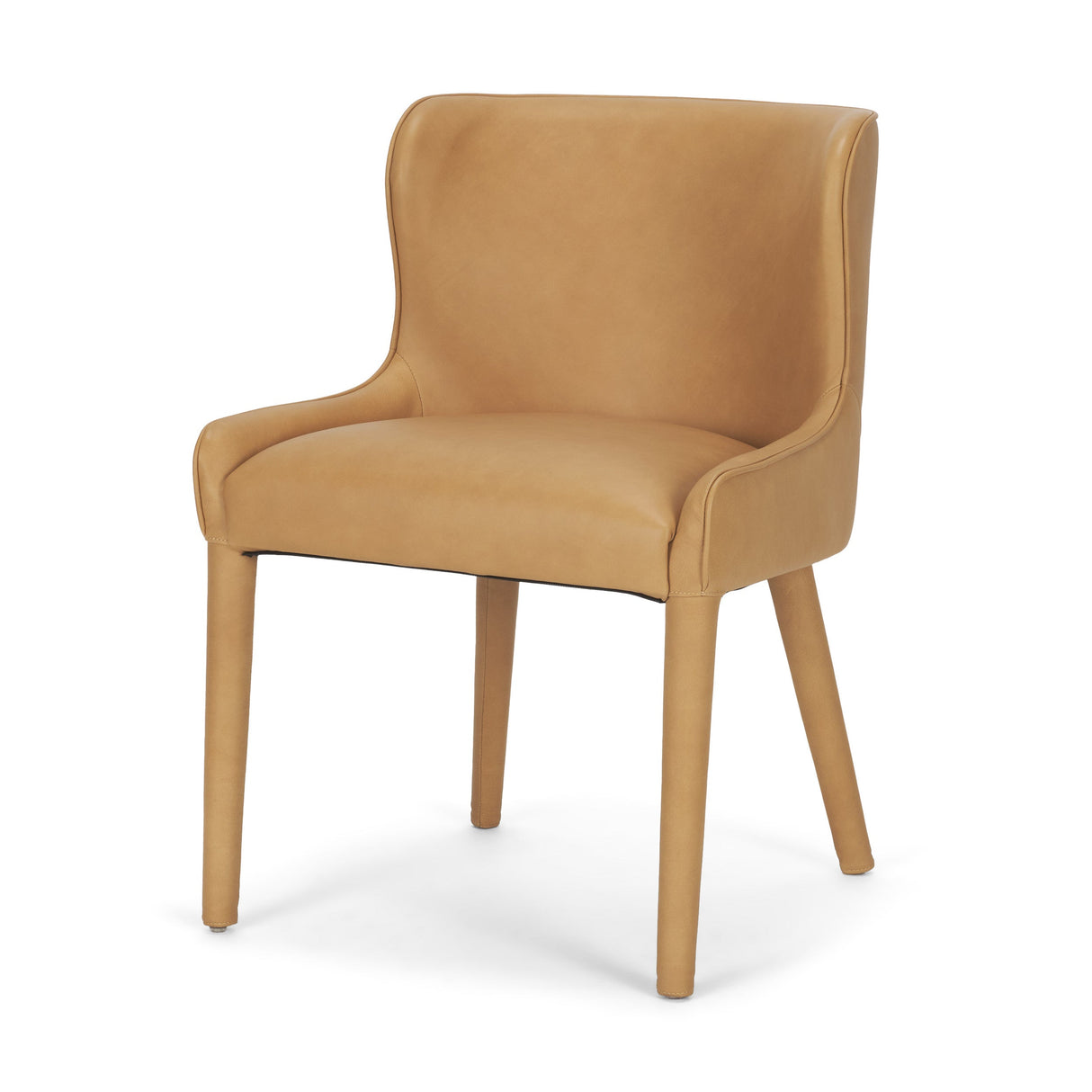 Nolan Slope Tan Leather Dining Chair, Set of 2 by Mercana at Eve Furniture