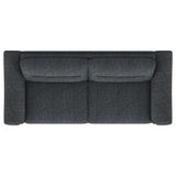 Nolan Upholstered Sloped Track Arm Sofa Charcoal by Coaster at Eve Furniture