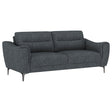 Nolan Upholstered Sloped Track Arm Sofa Charcoal by Coaster at Eve Furniture