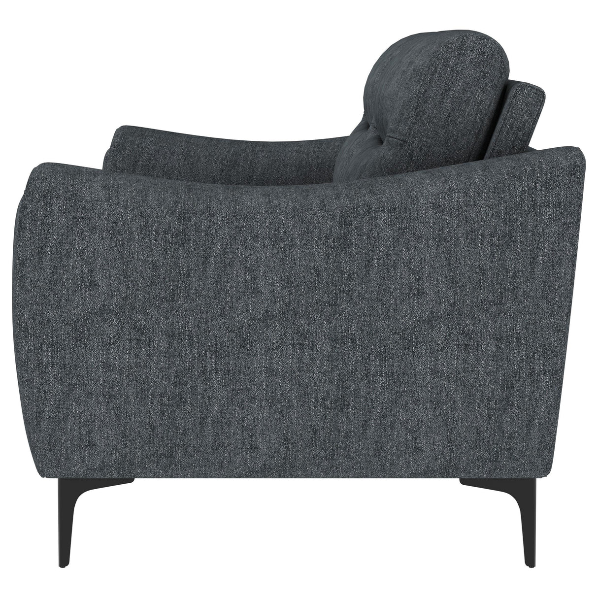 Nolan Upholstered Sloped Track Arm Sofa Charcoal by Coaster at Eve Furniture